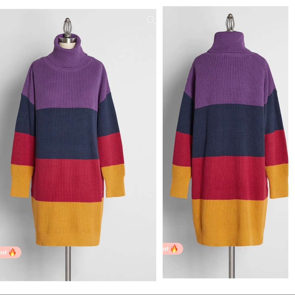 1980s Turtleneck Sweater Dress 1990s (ModCloth)
